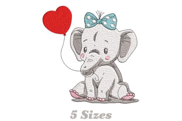 Charming Elephant: A Designer's Take on Baby Animals Embroidery
