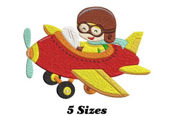 Plane Pilot: A Charming Embroidery Design for Personalized Gifts